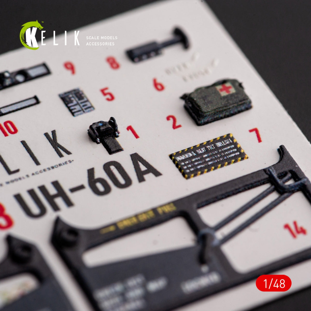 KELIK K48113 UH-60A Black Hawk - Type 1 interior 3D decals for ICM kit 1/48 – image 10