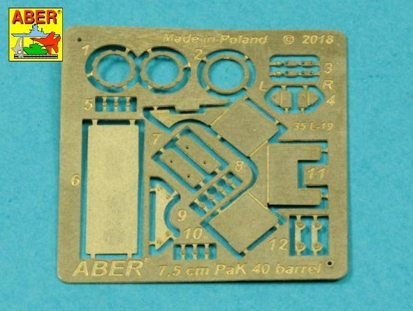 Aber 35L-025N 75mm barrel for German Pak40 anti-tank gun - late version 1/35 – image 8