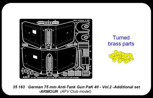 Aber 35163 German Pak 40 Anti-Tank Gun Part 2 Armor Kit (AFV) (1/35)