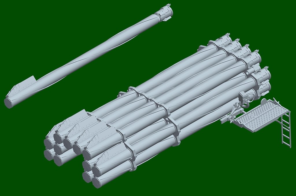 Hobby Boss 82940 Russian 9A52-2 Smerch-M Multiple Rocket Launcher of RSZO 9k58 1/72 – obrázek 8