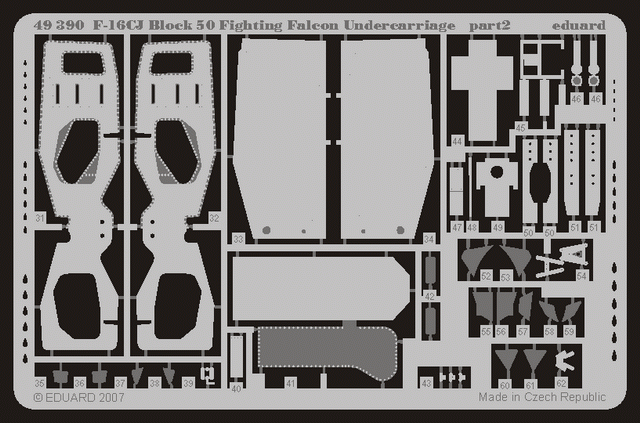 Eduard 49390 F-16CJ Block 50 undercarriage 1/48 Tamiya – image 2