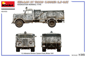 Miniart 35453 German 3t Troop Carrier 3.6-36S Radkasten-Normal-Type 1/35 – image 3