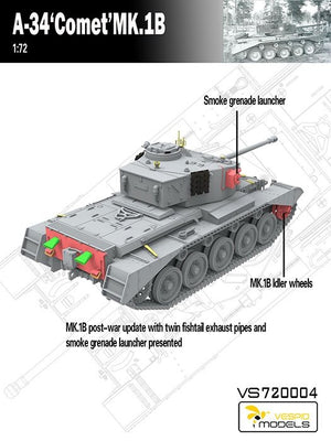 Maquette Vespid Models VS720004 A-34 Comet MK.1B 1/72 – image 7