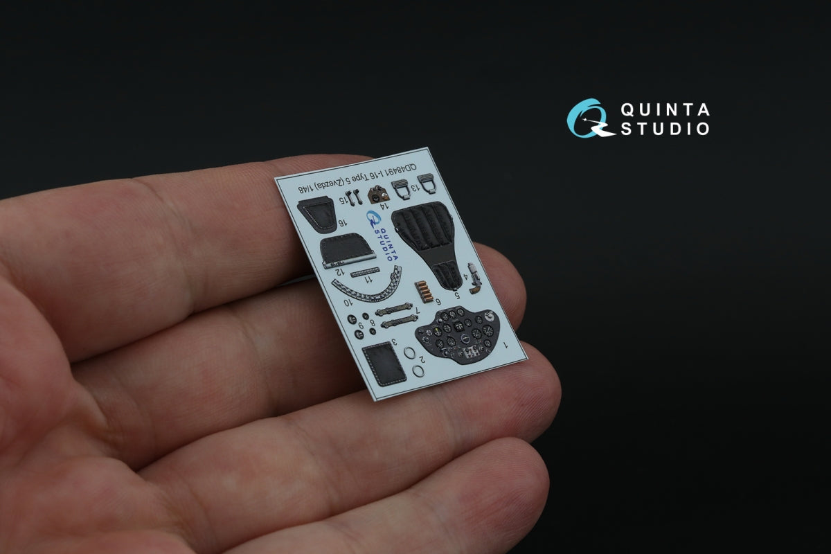 Quinta Studio QD48491 I-16 3D-Printed colored Interior on decal paper (for Zvezda kit) 1/48 – image 11