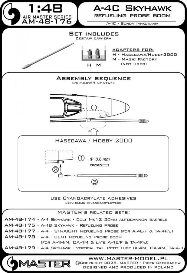 Master AM-48-176 A-4C Skyhawk - Refueling Probe Boom 1/48 – image 2