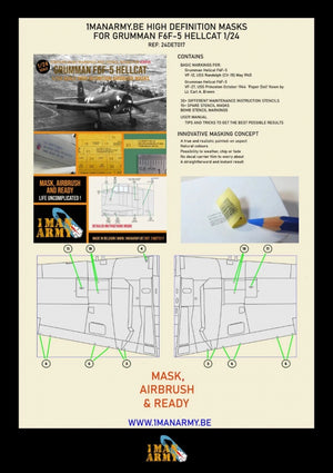1 Man Army 24DET017 Grumman F6F-5 Hellcat Airfix 1/24 – Bild 2