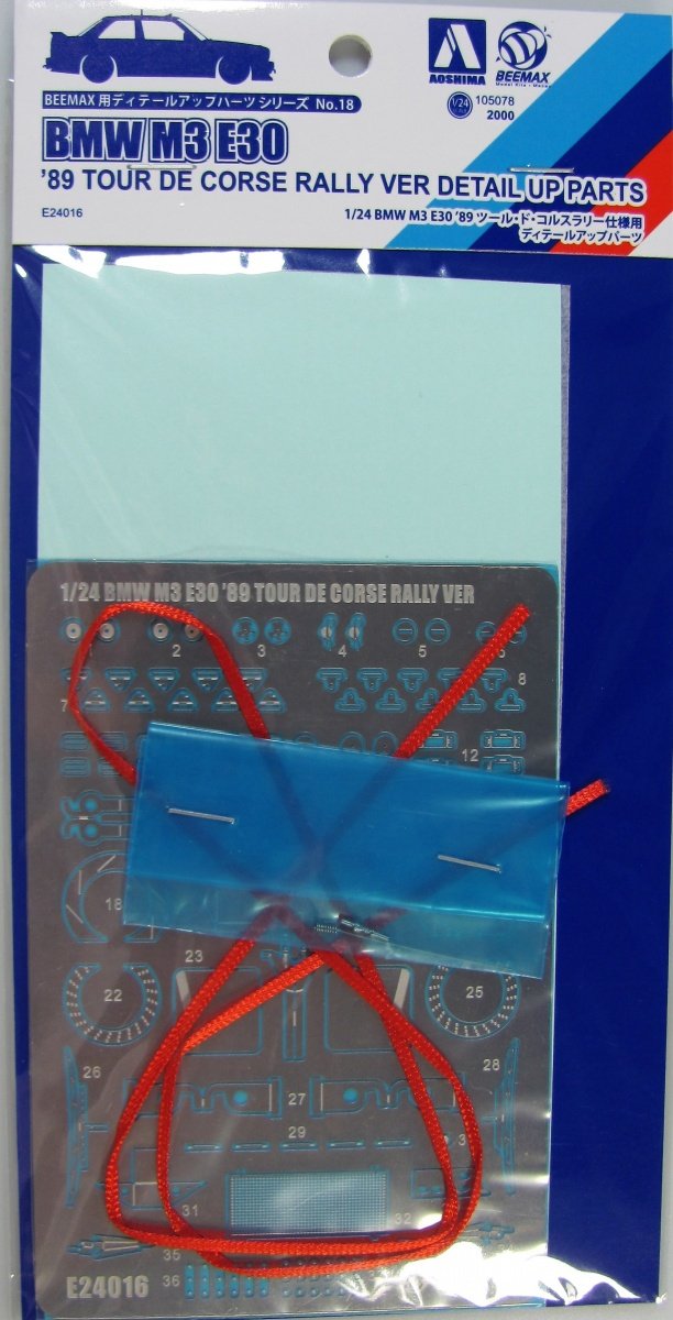 Beemax E24016 BMW M3 E30 Tour De Corse Detail Up Parts 1/24