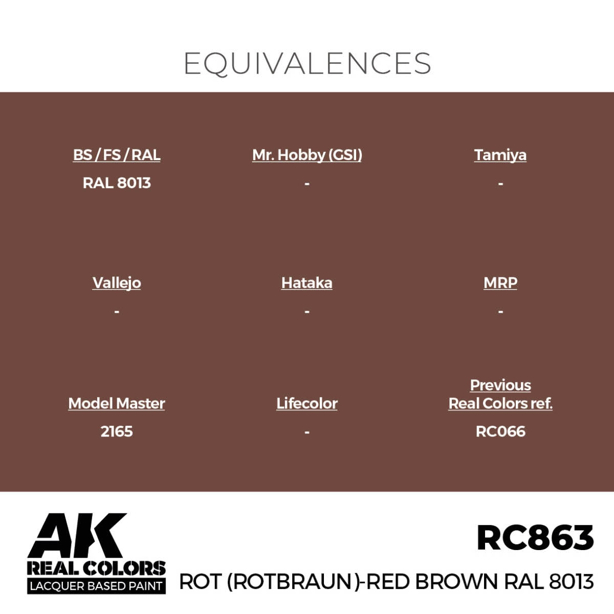 AK Interactive RC863 Rot (Rotbraun)-Red (Red Brown) RAL 8013 17 ml – Bild 3