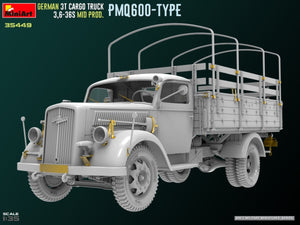 Miniart 35449 GERMAN 3T CARGO TRUCK 3.6-36S MID PROD. PMQ600-TYPE 1/35 – image 2