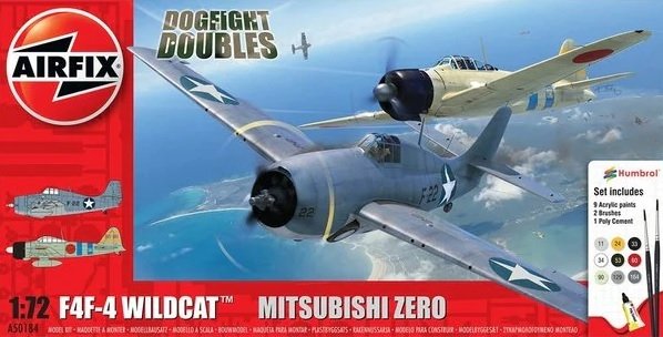 Airfix 50184 Grumman F4F-4 Wildcat &amp;amp; Mitsubishi Zero Dogfight Doubles - Gift Set 1/72