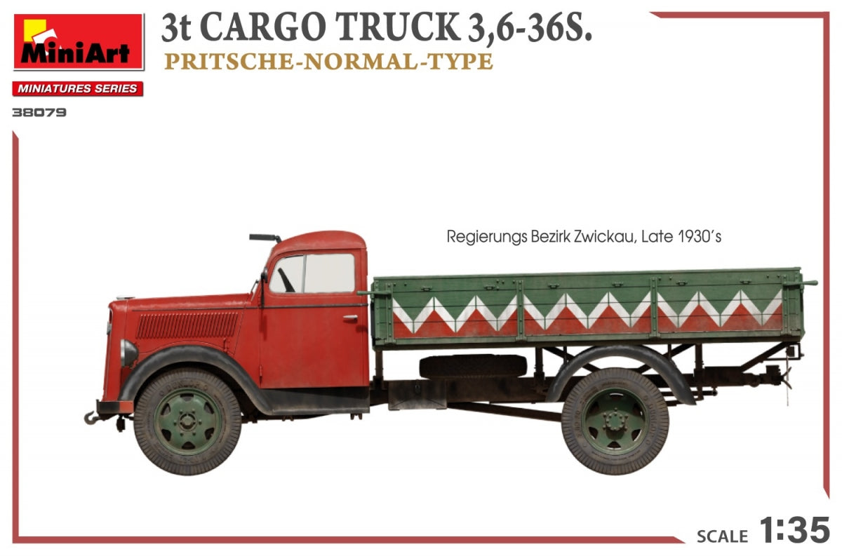 MiniArt 38079 3t CARGO TRUCK 3.6-36S. PRITSCHE-NORMAL-TYPE 1/35 – Bild 11