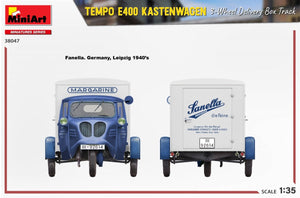 MiniArt 38047 TEMPO E400 KASTENWAGEN 3-WHEEL DELIVERY BOX TRACK 1/35 – image 16