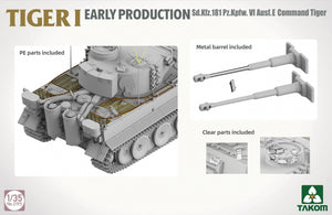 Takom 2195 TIGER I EARLY-PRODUCTION Sd.Kfz.181 Pz.Kpfw.VI Ausf.E Command Tiger 1/35 – obrázek 2