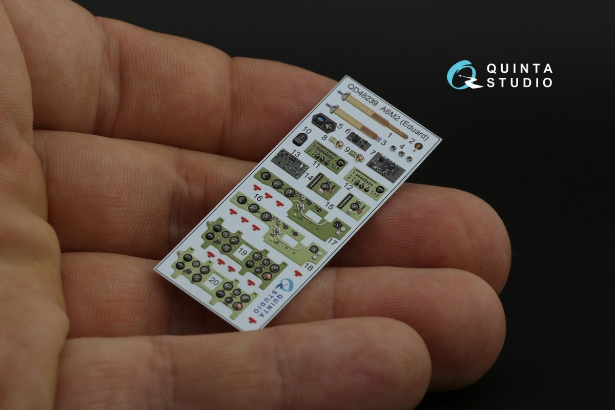 Quinta Studio QD48239 A6M2 Zero 3D-Printed &amp;amp; colored Interior on decal paper (Eduard) 1/48 – image 2