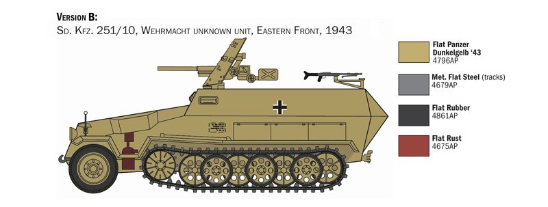 Italeri 7079 Sd.Kfz. 251/10 1/72 – imagen 6