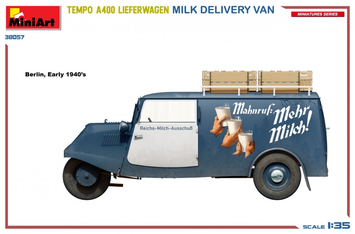 MiniArt 38057 TEMPO A400 LIEFERWAGEN. MILK DELIVERY VAN 1/35 – image 5