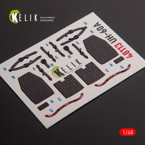 KELIK K48113 UH-60A Black Hawk - Type 1 interior 3D decals for ICM kit 1/48 – image 2