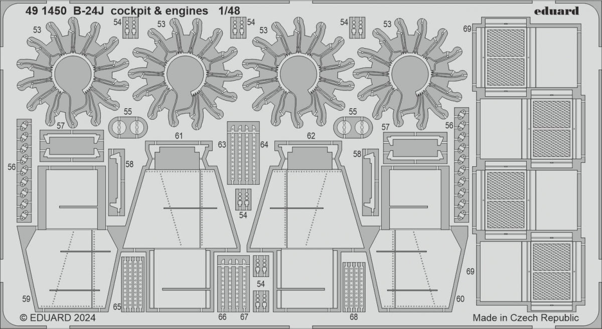 Eduard BIG49423 B-24J PART AND HOBBY BOSS 1/48 – Bild 2