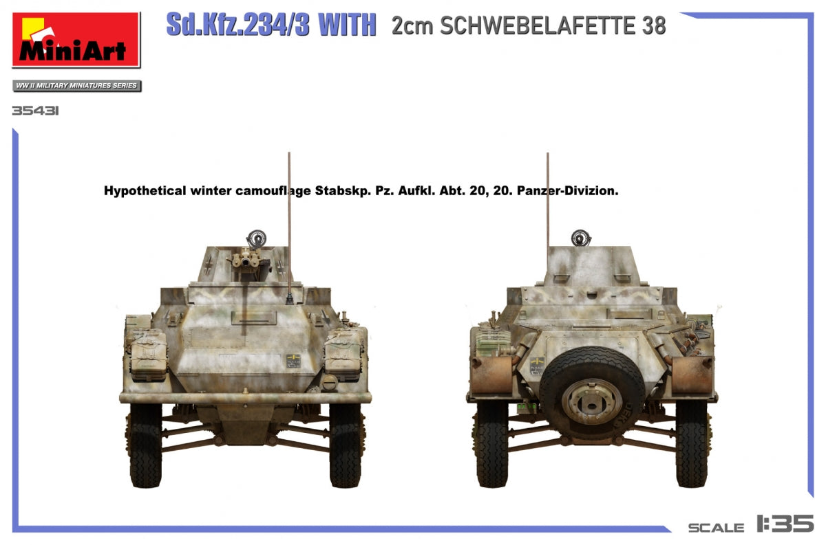MiniArt 35431 Sd.Kfz.234/3 With 2cm Schwebelafette 38 1/35 – obrázek 16