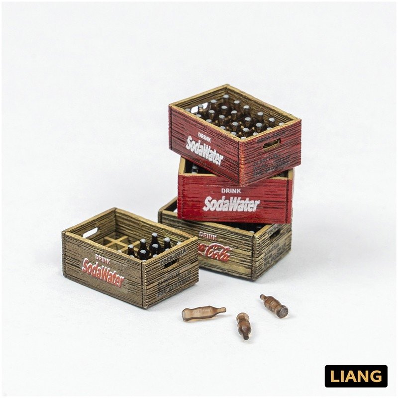Liang 0434 Beer Soda Bottle Crates WWII x 8 1/48 - 1/72 – image 3