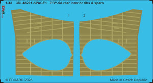 Eduard 3DL48291 Consolidated PBY-5 A Catalina - Rear Interior Ribs &amp; Spars Space Set ICM Kits 1/48