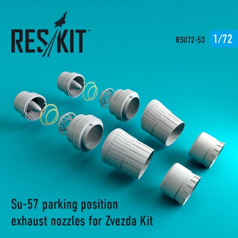 RESKIT RSU72-0053 Buses d'échappement en position de stationnement Su-57 pour Zvezda 1/72