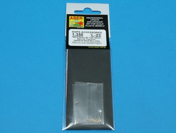 Aber 350L-22 Set of 20 pcs QF 2-pdr 40 mm Mk.VIII Pom Pom barrels for Royal Navy ships 1/350 – Bild 5