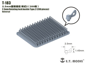 ET Model T-183 2.5mm Rotating lock buckle Type.2（200 pieces)