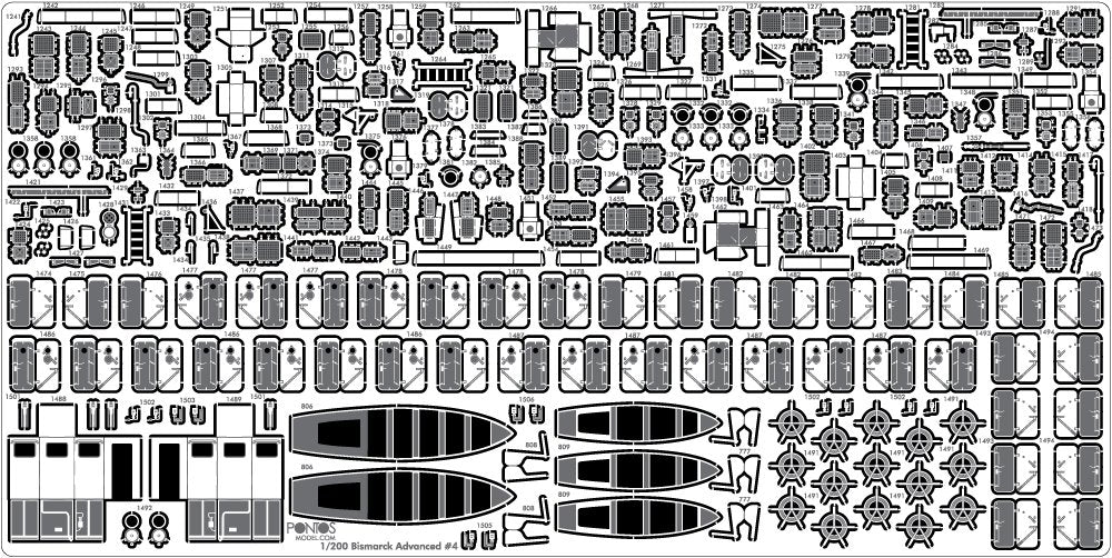Pontos 21001F1 BISMARCK 1941 Advanced Add-on Set 1/200 – image 4