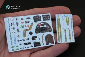 Quinta Studio QD32018 Spitfire Mk.IX 3D-Printed &amp;amp; colored Interior on decal paper (for Tamiya kit) 1/32 – immagine 2