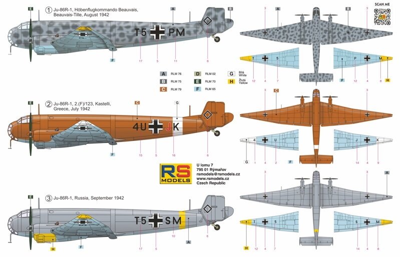 RS Models 92277 Junkers Ju 86R 1/72 – obrázek 2