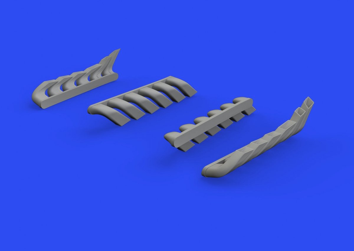 Eduard 648607 Bf 110C/ D/E exhaust stacks for Eduard 1/48 – obrázek 2