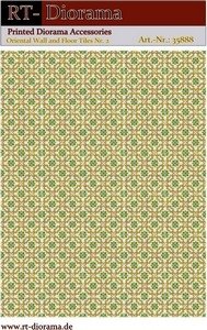 RT-Diorama 35888 Printed Accessories: Oriental Wall and Floor Tiles No.2 1/35