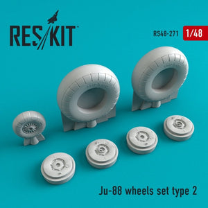 RESKIT RS48-0271 Ju-88 wheels set type 2 1/48