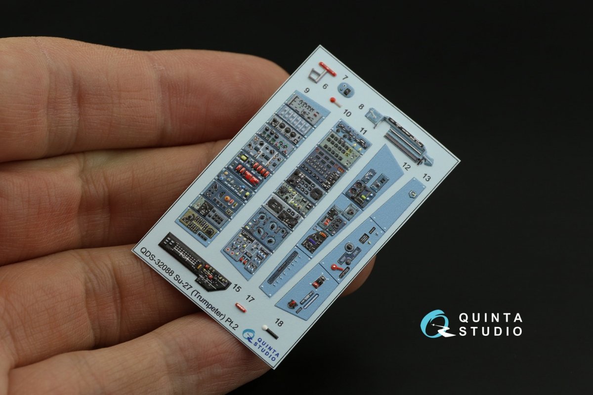 Quinta Studio QDS-32088 Su-27 3D-Printed &amp;amp; colored Interior on decal paper (Trumpeter) (small version) 1/32 – Bild 4