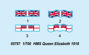 Trumpeter 05797 British battleship HMS Queen Elizabeth (1918) 1/700 – image 6