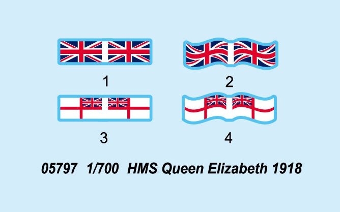 Trumpeter 05797 British battleship HMS Queen Elizabeth (1918) 1/700 – image 6