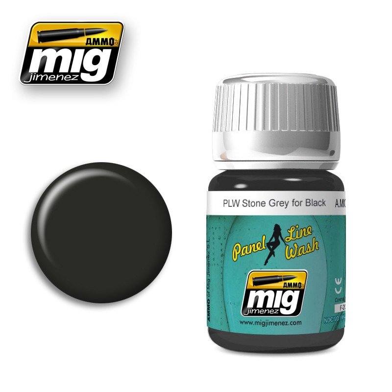 AMMO of Mig Jimenez 1615 PLW STONE GRAY FOR BLACK 35ml