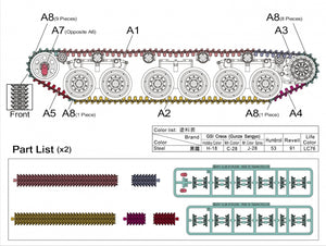 AFV Club 35338 Centurion MBT Series Quick Assembly Link &amp; Length Track 1/35