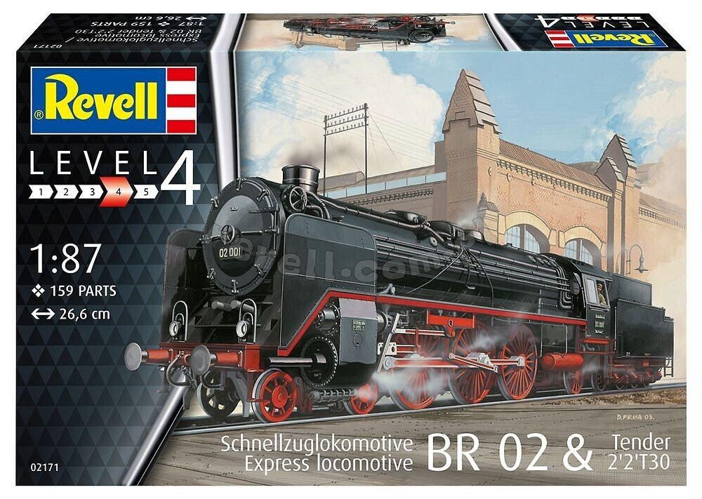 Revell 02171 Express locomotive BR 02 - Tender 2 2mT30 1/87 – image 2