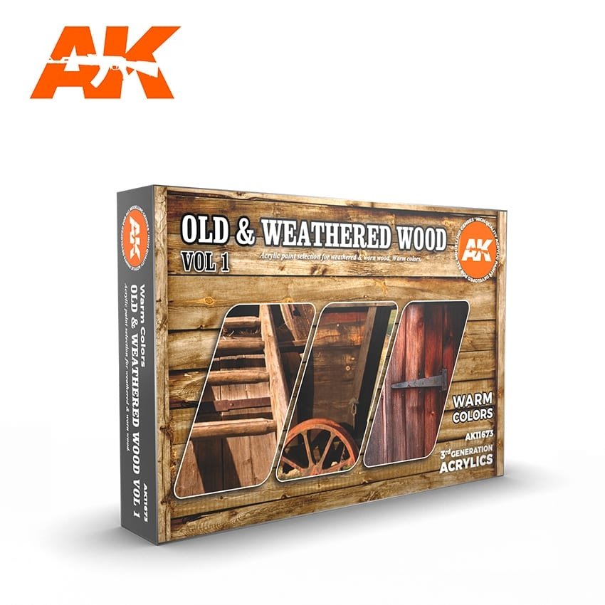 AK Interactive AK11673 3G OLD &amp;amp; WEATHERED WOOD VOL 1 6x17 ml – image 2