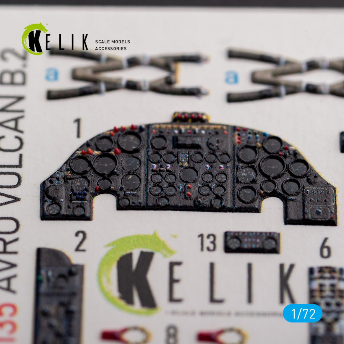 KELIK K72135 AVRO VULCAN B.2 Front cockpit - interior 3D decals for Airfix kit 1/72 – Bild 3