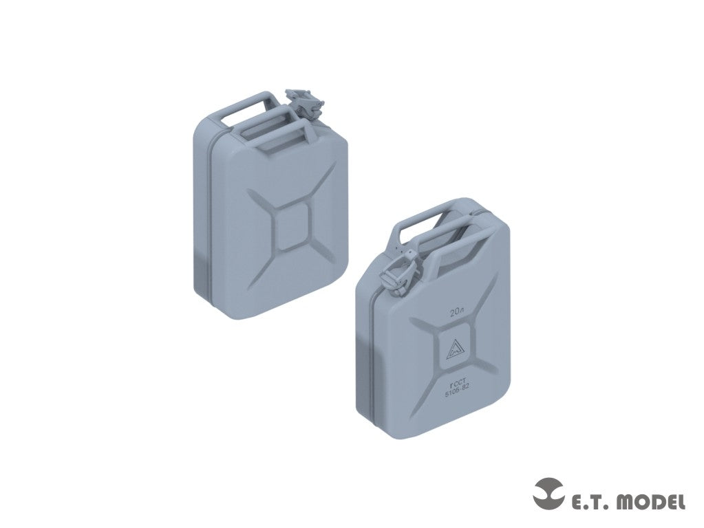 ET Model P35-263 Russian 20L FUEL CANS SET 5+5 1/35 – obrázek 3