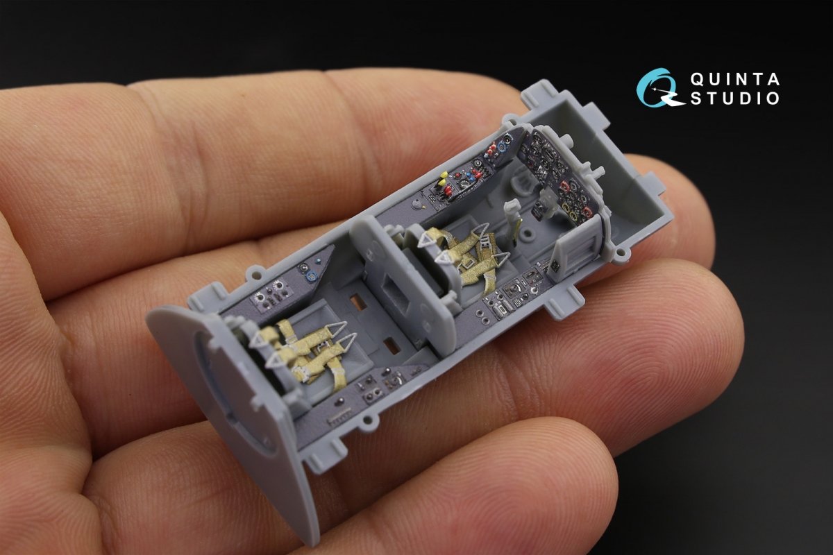 Quinta Studio QD48163 Me 262B-1a/U1 3D-Printed &amp;amp; colored Interior on decal paper (for HobbyBoss kit) 1/48 – image 4
