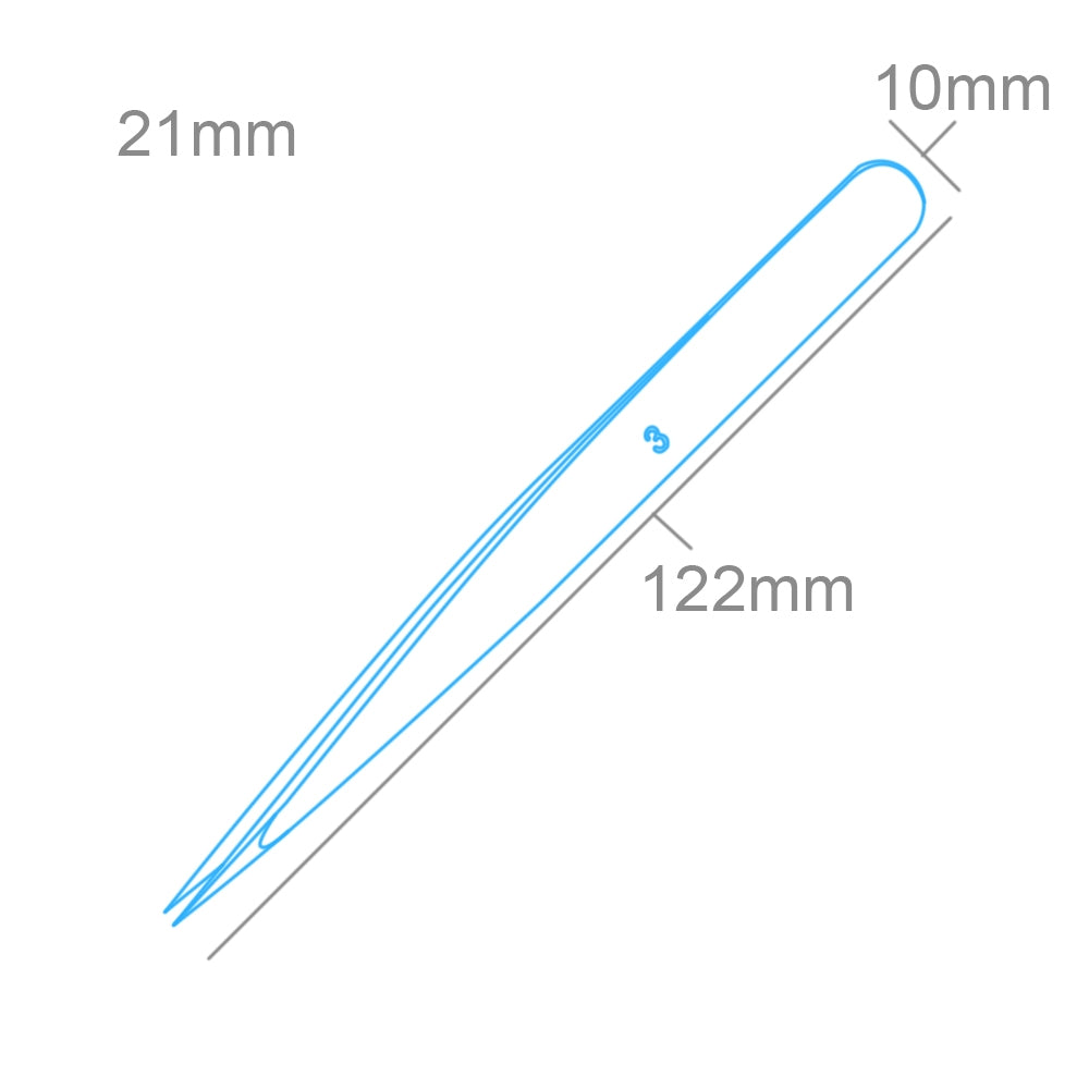 Modelcraft PTW2185-3 Fine Stainless Steel Tweezers (120mm) – image 2
