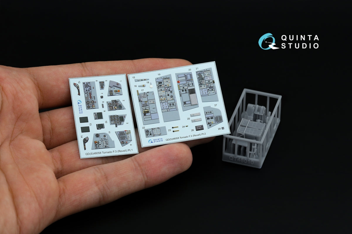 Quinta Studio QDS+48058 Tornado F.3 3D-Printed &amp;amp; colored Interior on decal paper (Revell) (small version) (with 3D-printed resin parts) 1/48 – image 2