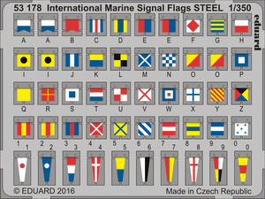 Eduard 53178 Pavillons de signalisation maritime internationaux ACIER 1/350