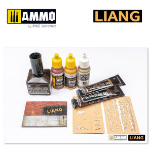 Liang 0008 Paint Crack Effects Airbrush Stencils – image 2