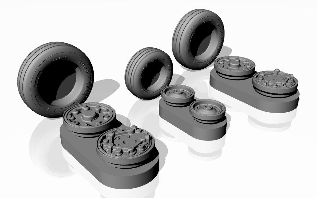 Armory Models AW48309 F-5E/F Tiger-II wheels 1/48 – immagine 4