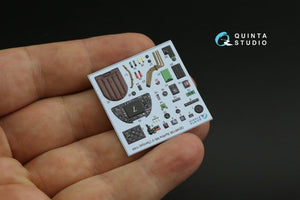 Quinta Studio QD48136 Spitfire Mk.V 3D-Printed &amp;amp; colored Interior on decal paper (Tamiya) 1/48 – immagine 5